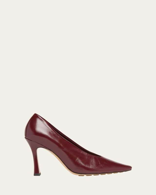 Leather Stiletto Sporty Pumps